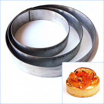 Формы для выпечки нерж.сталь | Кольца (высота 2 см, Ø 8-30 см)