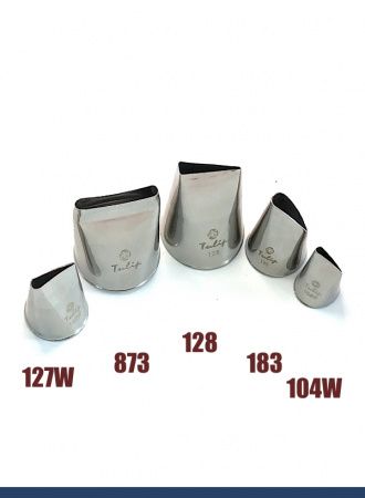 Кондитерские насадки Зефирные лепестки №104W, 127W, 183, 128, 873 Tulip™ | набор 5 шт
