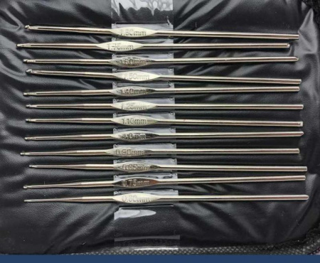 Вязальные крючки набор 22 шт, толщина 0.6 мм - 6.5 мм, Подарочный набор-органайзер