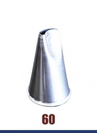 Кондитерская насадка 60 Tulip, Корея, прорезь 9 мм лепесток изогнутый правый