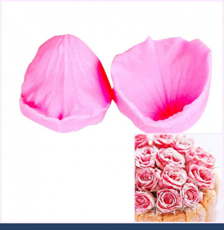 Молд силиконовый (вайнер) лепесток Розы, комплект 2 шт (70•70 мм) c041