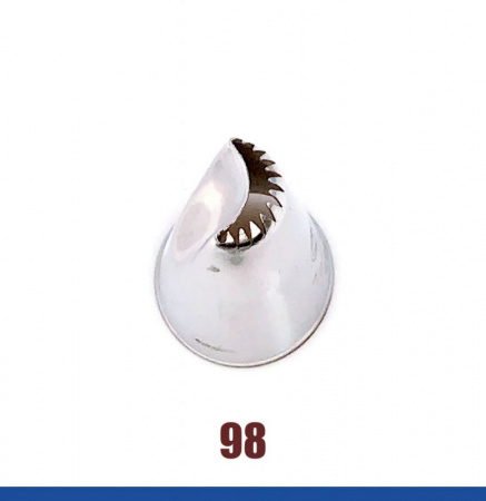 Кондитерская насадка 98 Tulip™ лента с зубчиками ракушка (Shell Basketweave) малая, прорезь 10 мм