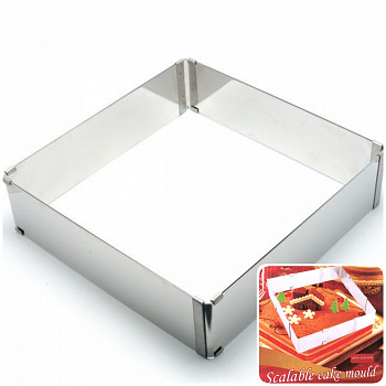 Форма для выпечки металлическая раздвижная |10-18, высота 5 cм