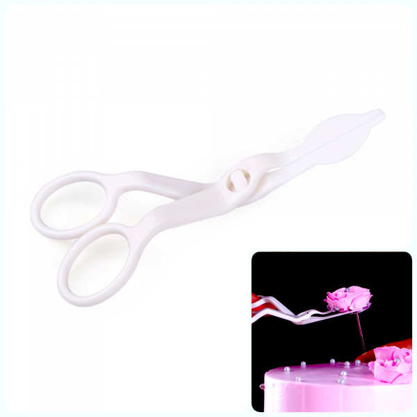 Ножницы пластик. для переноса кремовых цветов