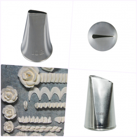 Кондитерская насадка прямой лепесток розы №101-104, 264 Ateco | малый размер