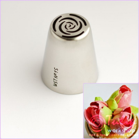 Набор 12 кондитерских насадок - тюльпан одним движением №№ 1,3,4,5,7,8,10,11,12,13,14,15 | L размер