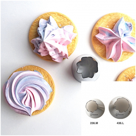 Насадка открытая звезда №236, 436 | Роза Твист (8 лучей) - Standard open star tip #236, 436 | Rose Twist | by Tulip Workshop