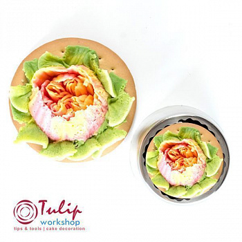 Насадка Малазийский Цветок №310 Английская Роза | XXL размер (Russian Flower Nozzle # 310 - Marigold | XXL size | By Tulip Workshop)