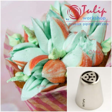 Набор 6 кондитерских насадок - тюльпан одним движением №№ 1,3,4,5,7,14 | L размер