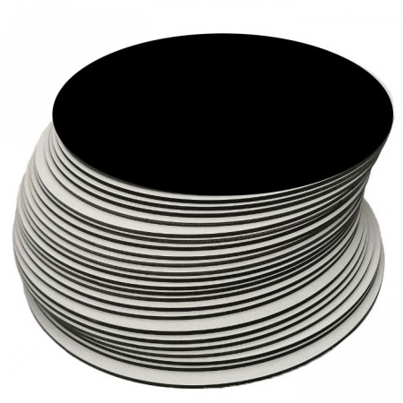 Подложка для торта Чёрный/Жемчуг 2х сторон. 1.8 мм, Ø 200 мм