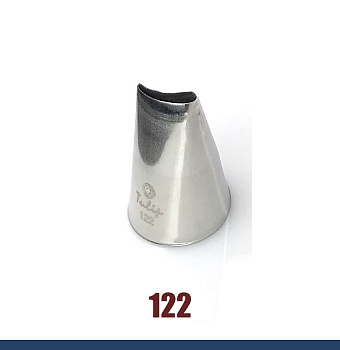 Кондитерская насадка 122 Tulip прорезь 16 мм, лепесток розы изогнутый