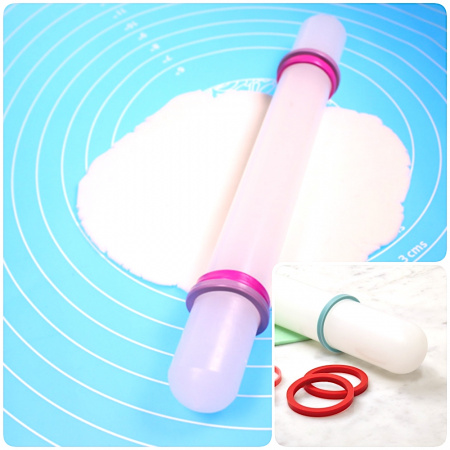 Скалка для мастики с ограничителями 33*3 см