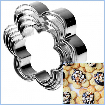 Вырубка стальная Ромашка ∅ 5-8 см | Набор 5 фигур