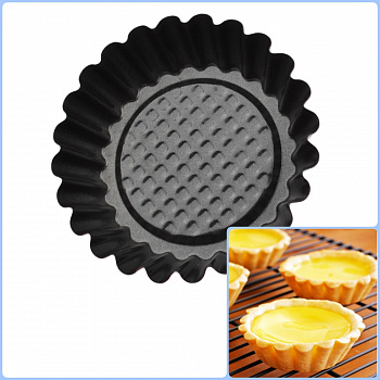 Форма для выпечки металлическая антипригарная | Тарт ∅ 16-28 см, высота 4 см